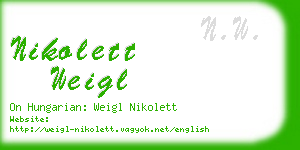 nikolett weigl business card